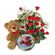 basket of red roses teddy bear and cookies. Rio de Janeiro