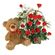 teddy bear with red roses. Rio de Janeiro