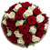 bouquet of red and white roses. Rio de Janeiro