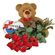red roses with teddy and chocolates. Rio de Janeiro